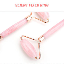 Load image into Gallery viewer, Deinlai Rose quartz roller slient fixed ring
