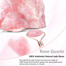 Load image into Gallery viewer, Deinlai rose quartz roller material

